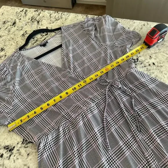 Torrid Purple Houndstooth Plaid Midi Studio Wrap Dress 2X 18491205 - Picture 11 of 15